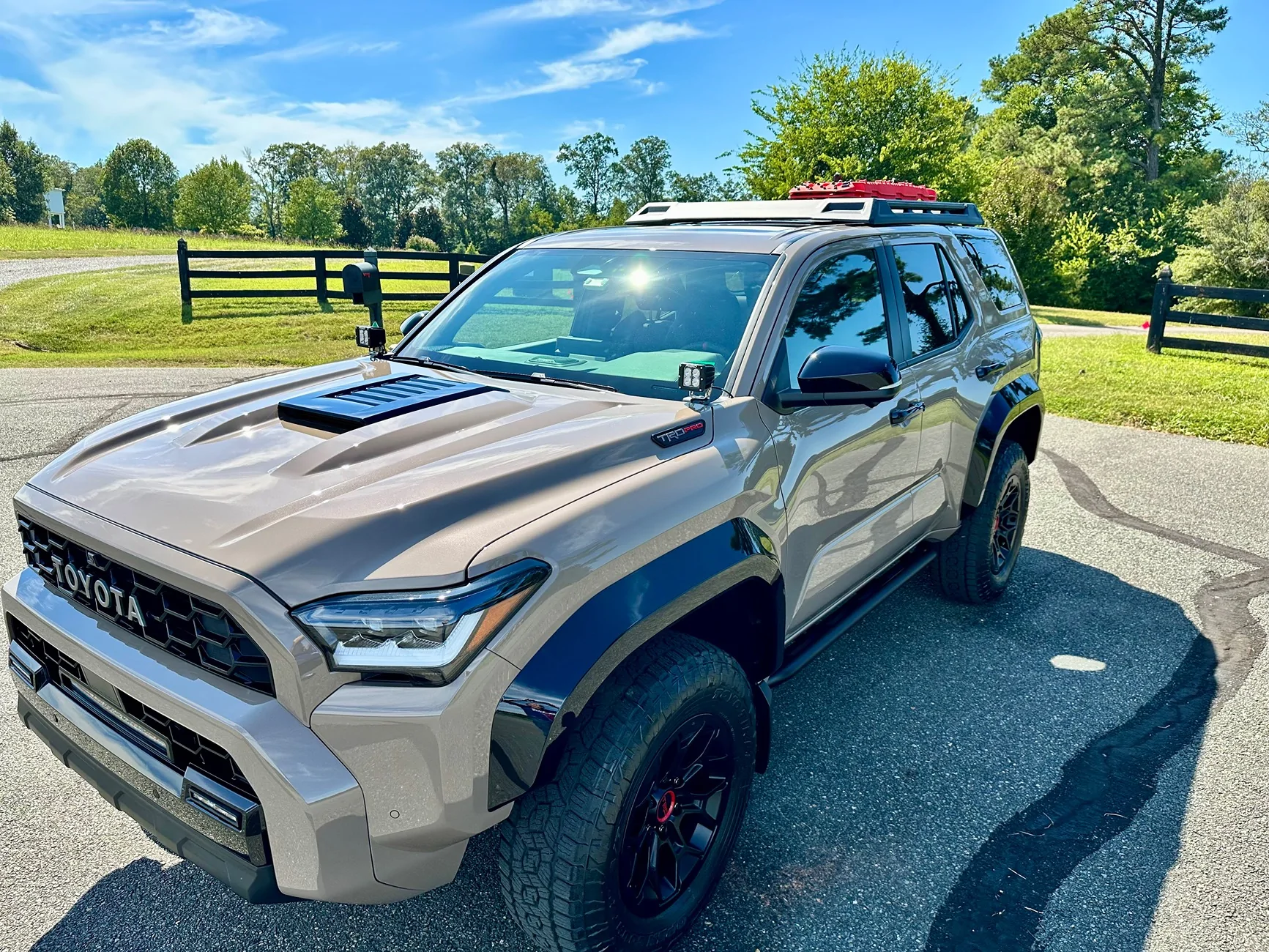 2025 4runner 6th gen My Mudbath TRD Pro build - XPEL PPF, ceramic coating, ARB roof rack, ARB traction boards, red recovery hooks, Rigid ditch lights, etc. IMG_1005