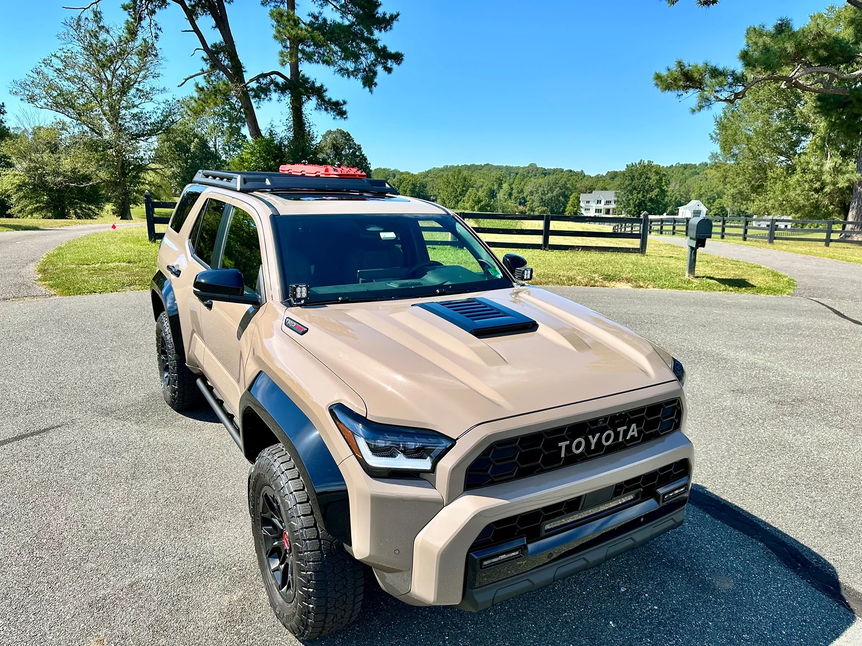 2025 4runner 6th gen My Mudbath TRD Pro build - XPEL PPF, ceramic coating, ARB roof rack, ARB traction boards, red recovery hooks, Rigid ditch lights, etc. IMG_1004