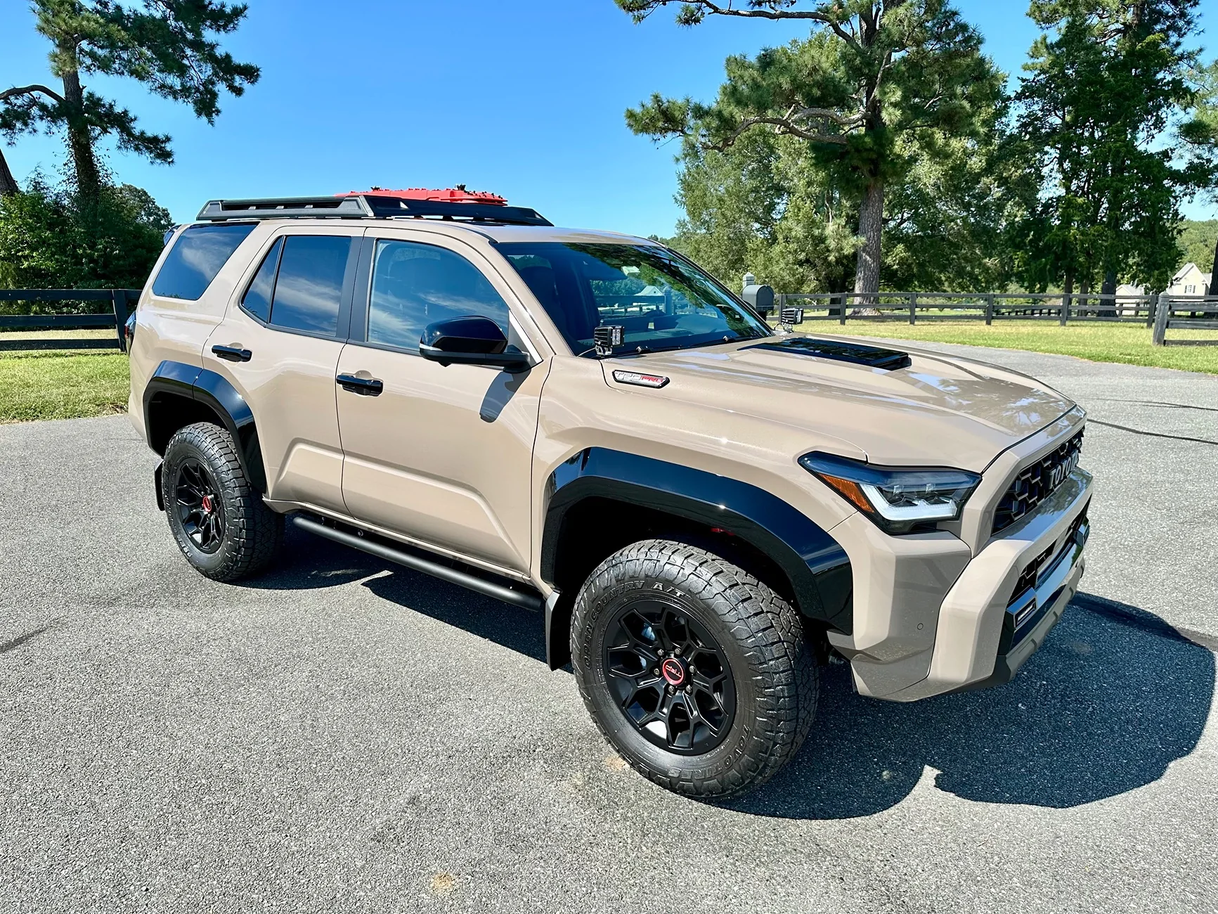 2025 4runner 6th gen My Mudbath TRD Pro build - XPEL PPF, ceramic coating, ARB roof rack, ARB traction boards, red recovery hooks, Rigid ditch lights, etc. IMG_1003
