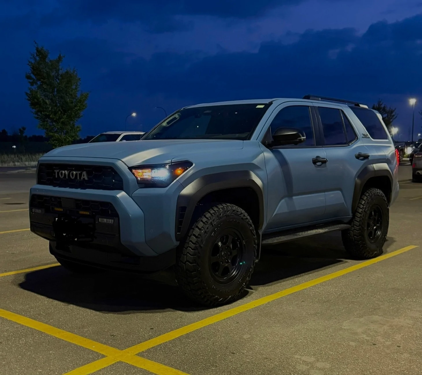 2025 4runner 6th gen TRD ORP Heritage Blue - 35s MT Baja Boss A/T 255/85/R17 Pizza Cutter Build +30mm Offset - Matte PPF - Aftermarket Grille IMG_3320