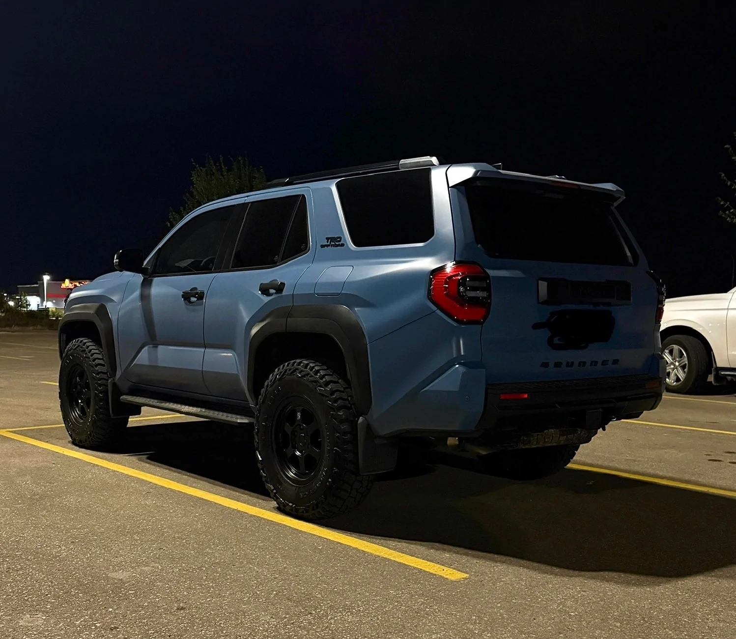 2025 4runner 6th gen TRD ORP Heritage Blue - 35s MT Baja Boss A/T 255/85/R17 Pizza Cutter Build +30mm Offset - Matte PPF - Aftermarket Grille IMG_3329