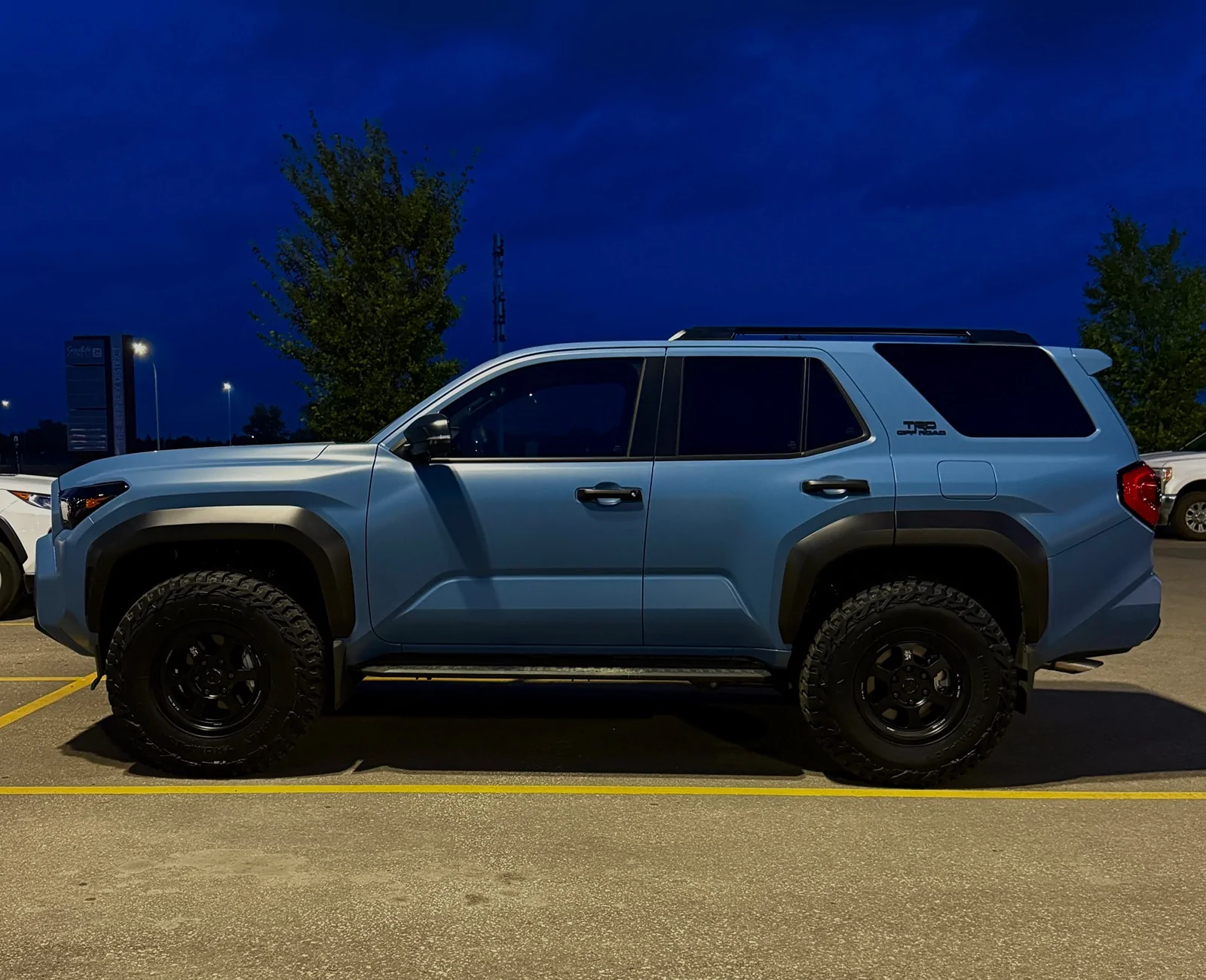 2025 4runner 6th gen TRD ORP Heritage Blue - 35s MT Baja Boss A/T 255/85/R17 Pizza Cutter Build +30mm Offset - Matte PPF - Aftermarket Grille IMG_3325