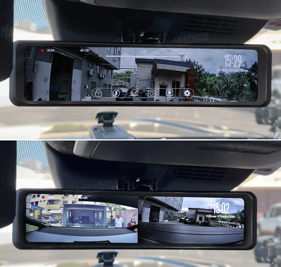 2025 4runner 6th gen Digital Rearview Mirror w/ Front and Rear Dash Cam (by Hansshow) 1757146996219-fs
