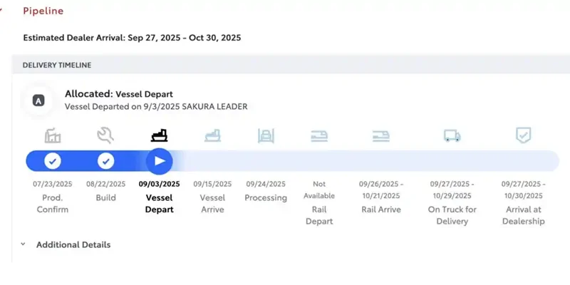 2025 4runner 6th gen 2026 4Runner Orders - when do they start? 2025 4Runner Shipping Status 2025-09-04