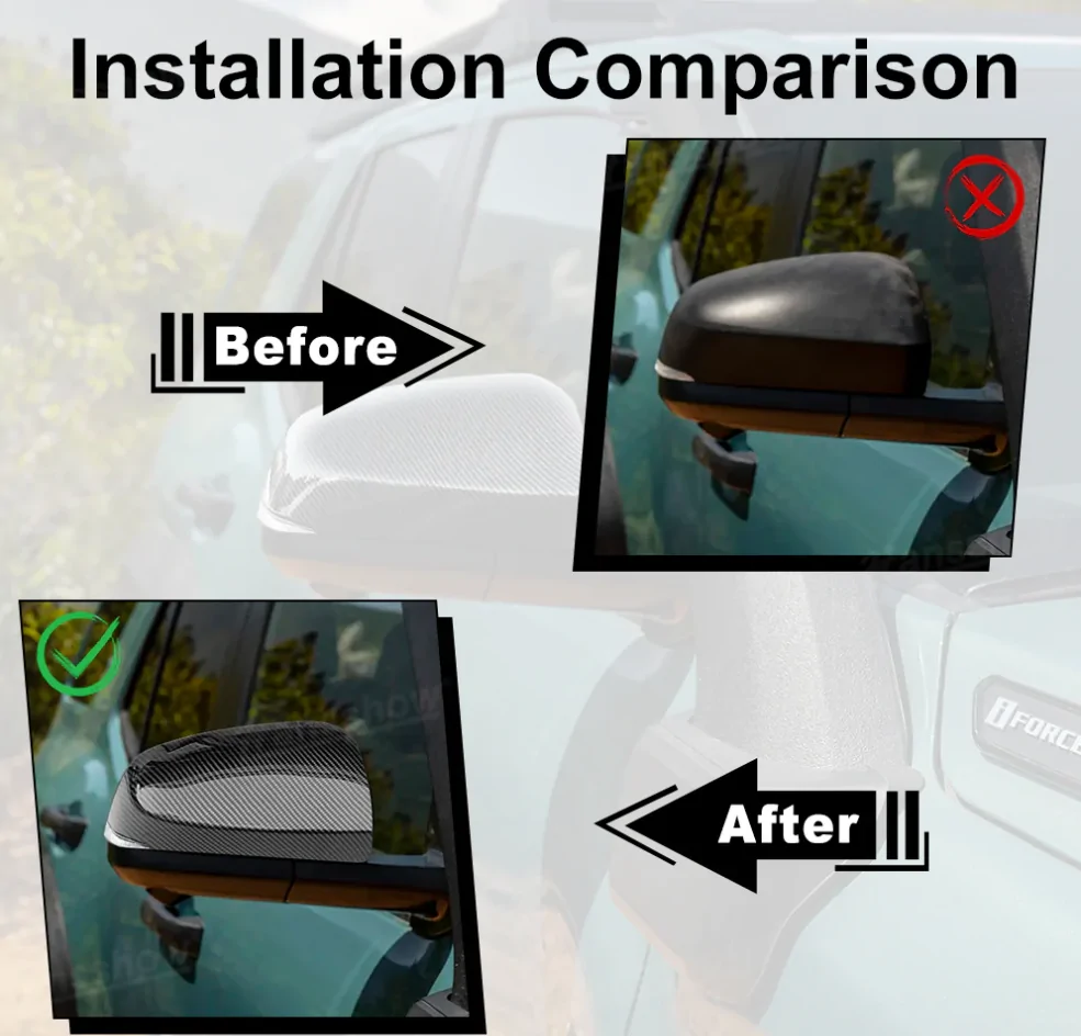 2025 4runner 6th gen 2025+ 4Runner Side Mirror Covers ABS Carbon Fiber Style From Hansshow 1757499428712-ly