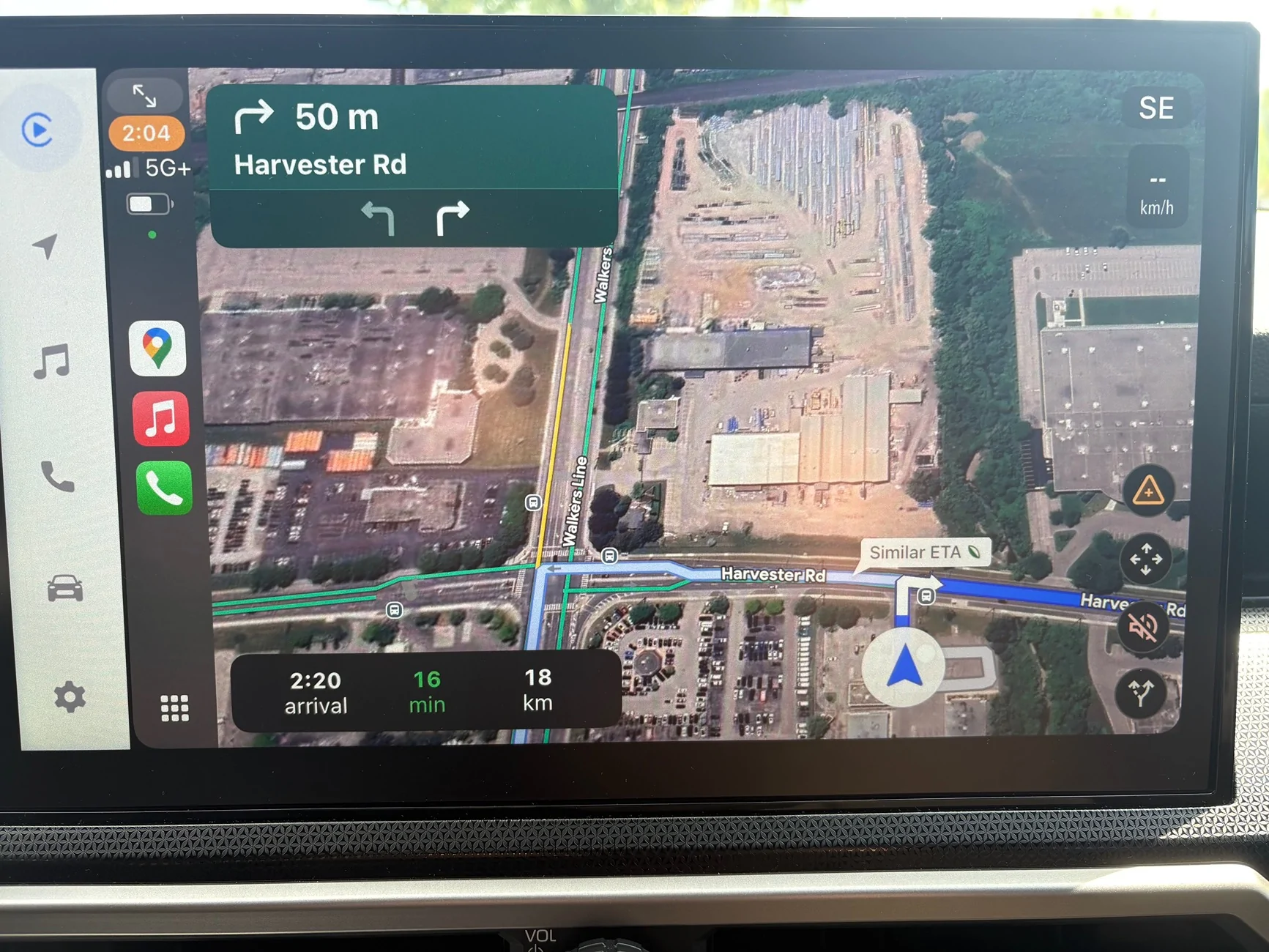 2025 4runner 6th gen Google Maps directions now appear in gauge cluster after installing iOS 26 IMG_7930