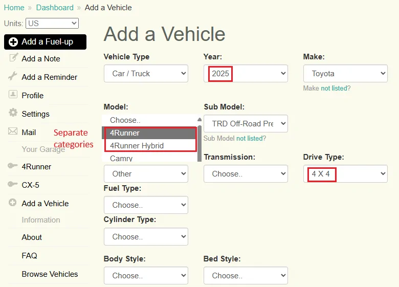 2025 4runner 6th gen Real World MPG by Owners (gas non-hybrid 4Runner) - Post Yours ⛽️ Fuelly Adding 4Runner 1