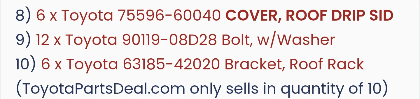 2025 4runner 6th gen Roof Rack Delete Parts? Screenshot_20250920-144420
