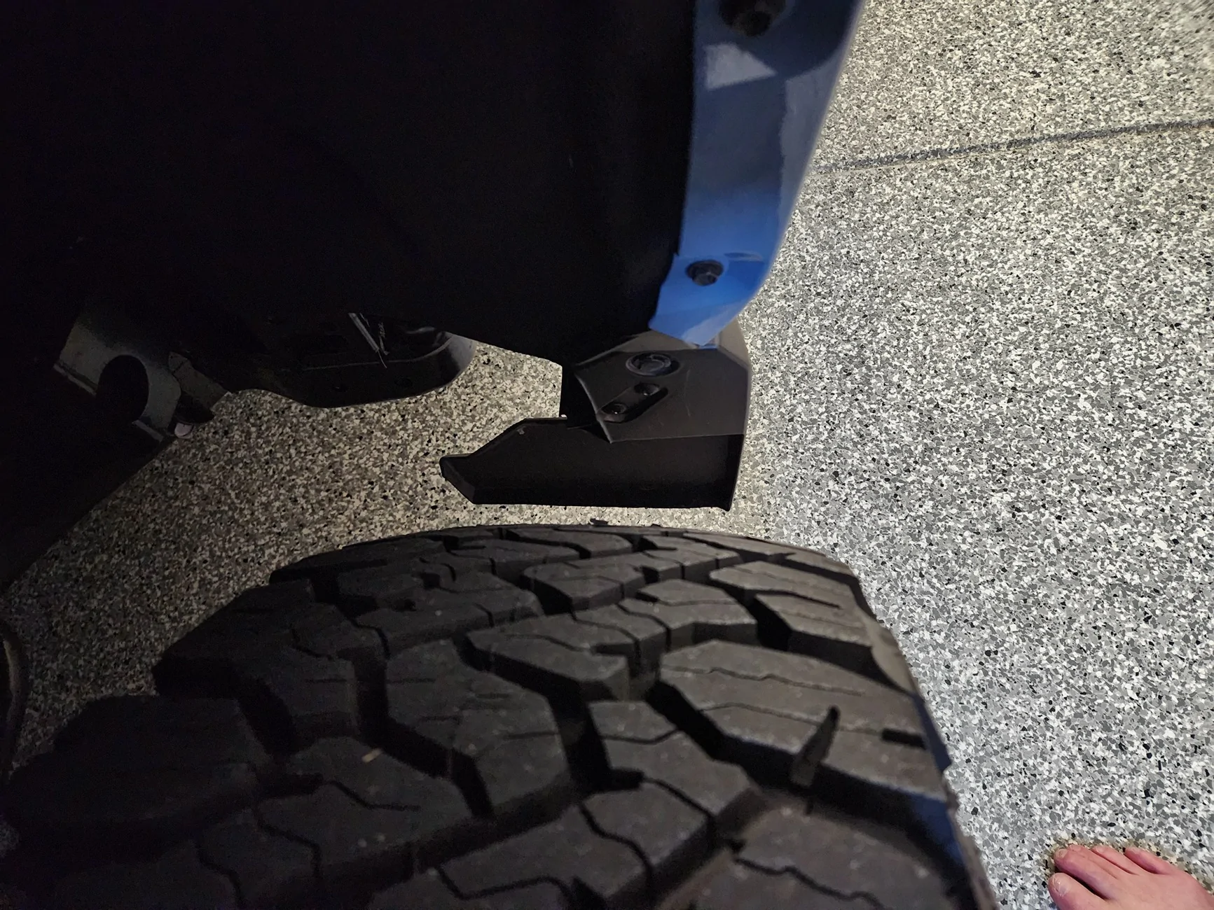 2025 4runner 6th gen Trailhunter / TRD Pro mudflaps upgrade installed on TRD Off-Road ORP (part numbers & photos) 20250922_173645