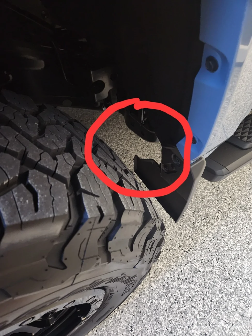 2025 4runner 6th gen Trailhunter / TRD Pro mudflaps upgrade installed on TRD Off-Road ORP (part numbers & photos) 20250923_103901