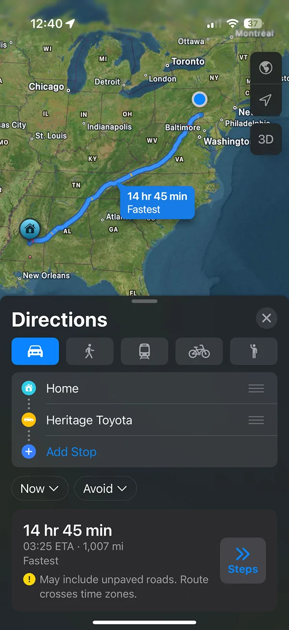 2025 4runner 6th gen How many miles did you drive to pick up your 6G 4Runner? IMG_5633