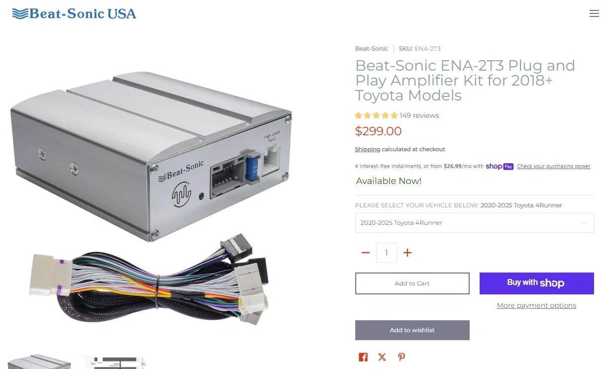 2025 4runner 6th gen Beat Sonic amp vs Alpine speaker upgrade beatsonic