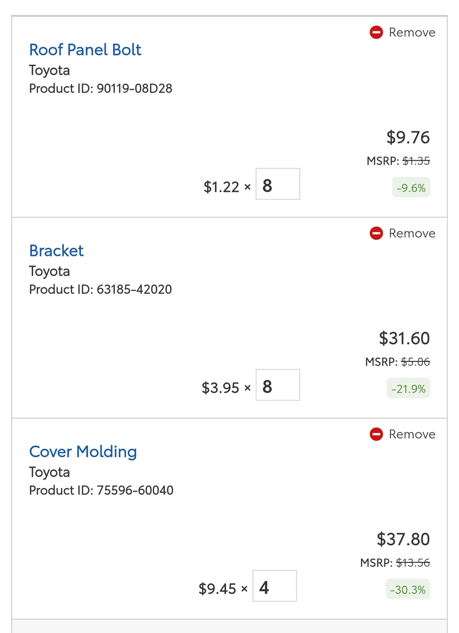 2025 4runner 6th gen Roof Rack Rails Delete / Removal Tutorial for 6th Gen 4Runner (2025+) Screenshot_20250924-071645