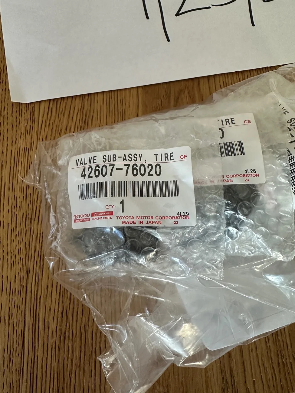 2025 4runner 6th gen Toyota OEM TPMS Sensor 42607-76020 (quantity 4) IMG_2992