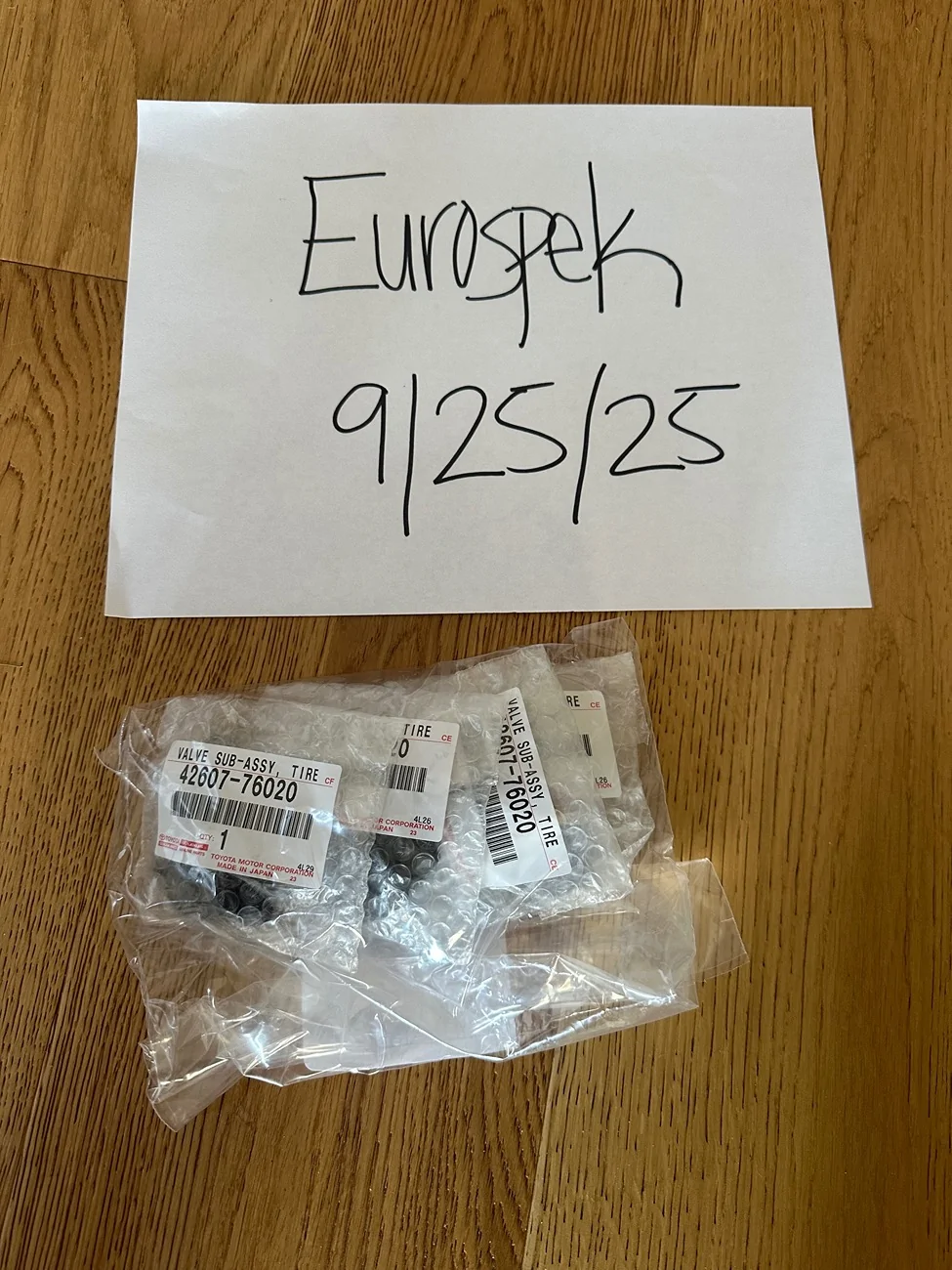 2025 4runner 6th gen Toyota OEM TPMS Sensor 42607-76020 (quantity 4) IMG_2991