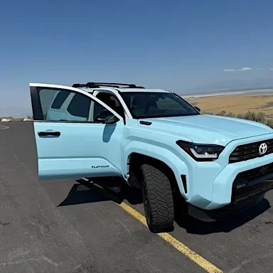 2025 4runner 6th gen Glacier Ice Wrap on our Platinum + custom dash cover 6305 copy