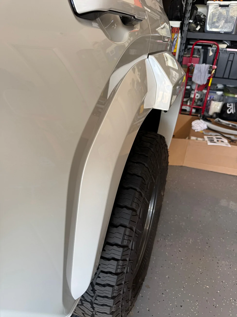 2025 4runner 6th gen 2025 Limited Build Evolution - chrome delete & mods: Peak Lift Kit, Method +18 offset, Wildpeak AT4 285/70/18, Prinsu, RCI skid plates, heritage grill IMG_7898 fender comparison