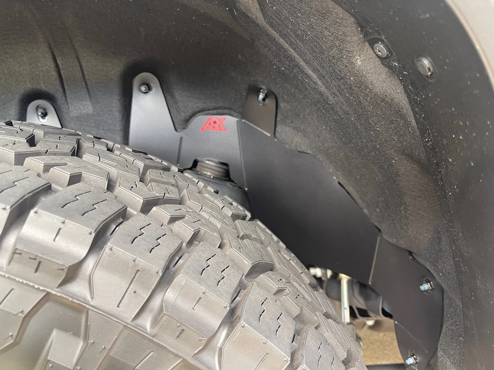 2025 4runner 6th gen ARK rear splash guards for rear fender wells - installed photos IMG_9608