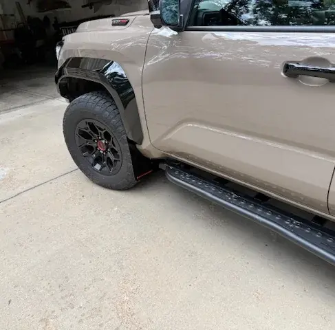 2025 4runner 6th gen Rally Armor Mud Flaps installed on TRD Pro 2025 4Runner 6th gen rally armor mud flaps 2025 4runner trd pro 6th gen 1