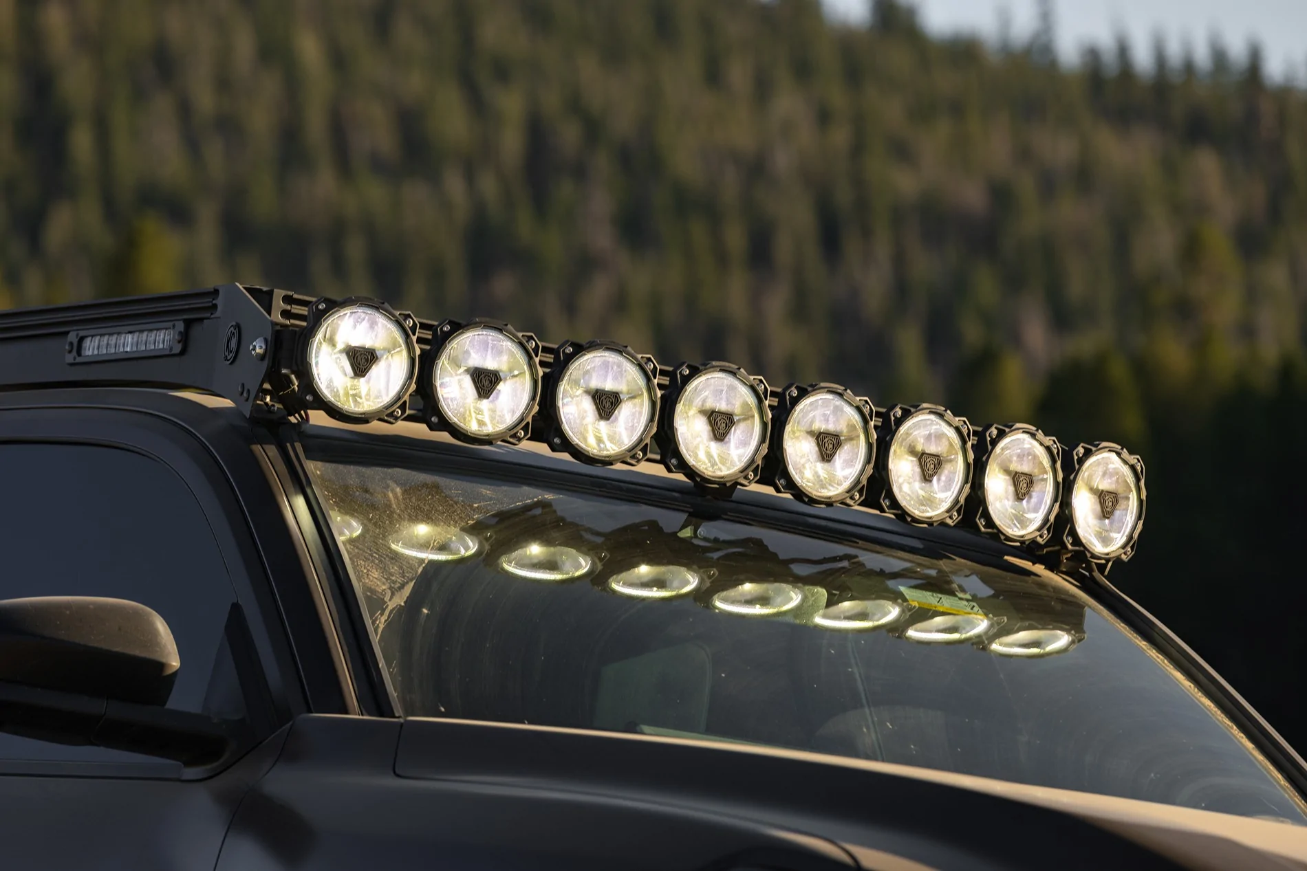 2025 4runner 6th gen KC HiLites Platform One Roof Rack w/ SideCast Lights and Gravity Titan 8 Light Bar KC HiLites Platform One Roof Rack w: SideCast Lights and Gravity Titan 8 Light Bar 3