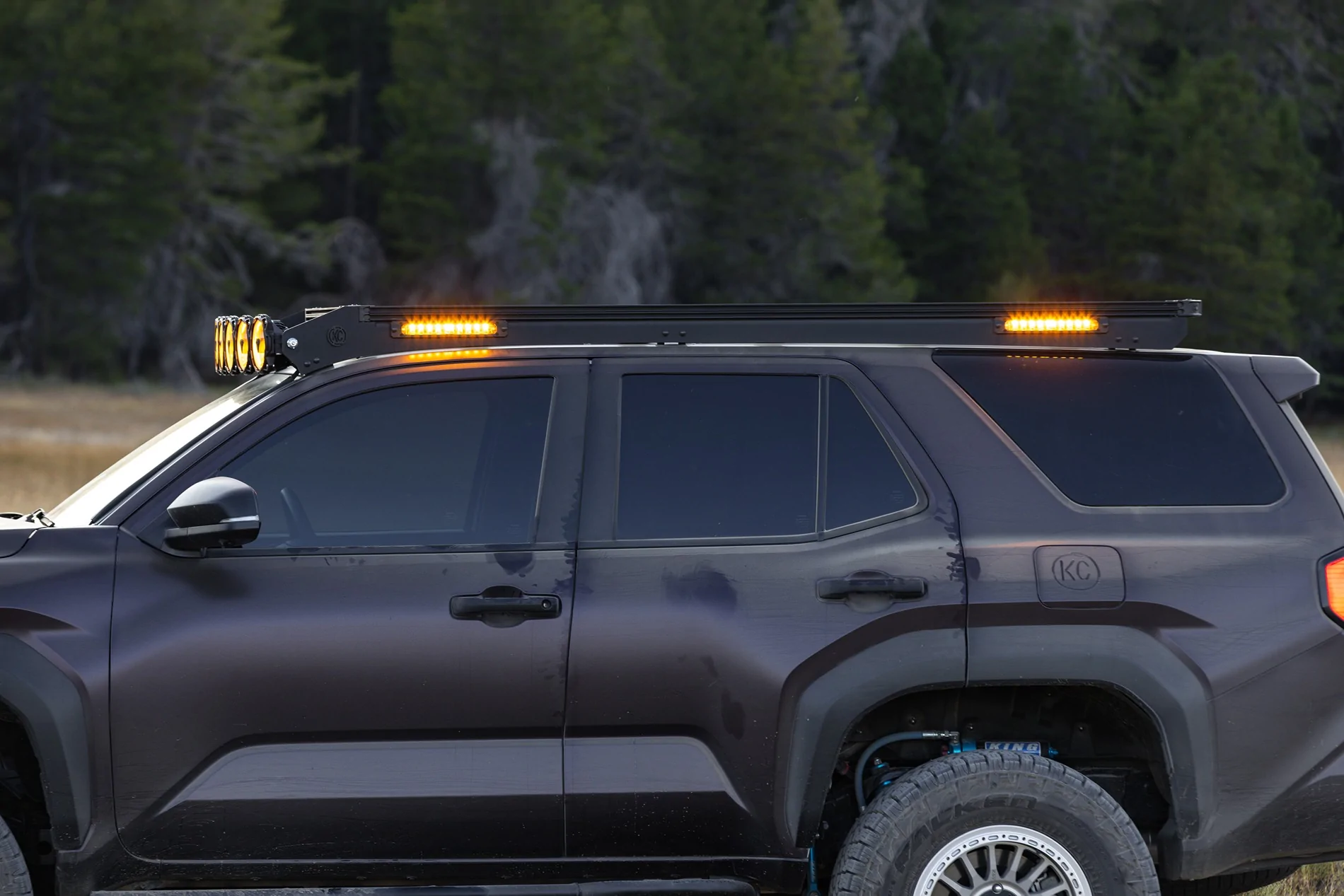 2025 4runner 6th gen KC HiLites Platform One Roof Rack w/ SideCast Lights and Gravity Titan 8 Light Bar KC HiLites Platform One Roof Rack w: SideCast Lights and Gravity Titan 8 Light Bar 5