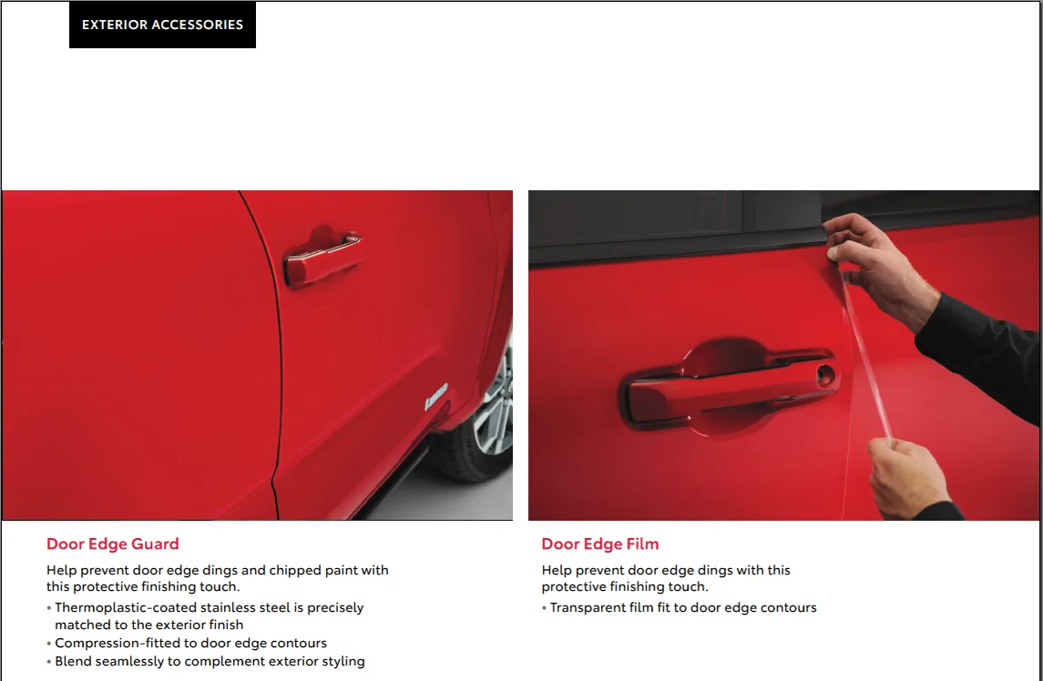 2025 4runner 6th gen OEM Door Edge Guard Question zzz