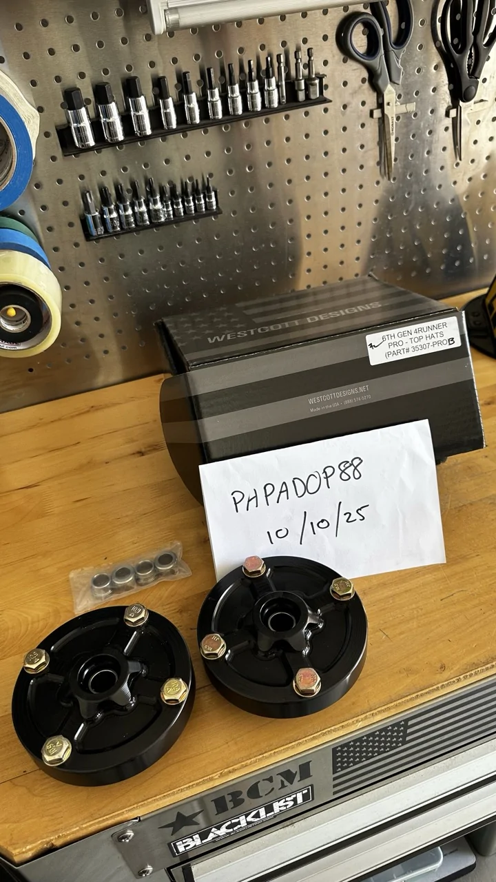 2025 4runner 6th gen (For sale) Westcott Designs 1" Billet Top Hats for any 6th Gen 4Runner Lift IMG_0807 Larg