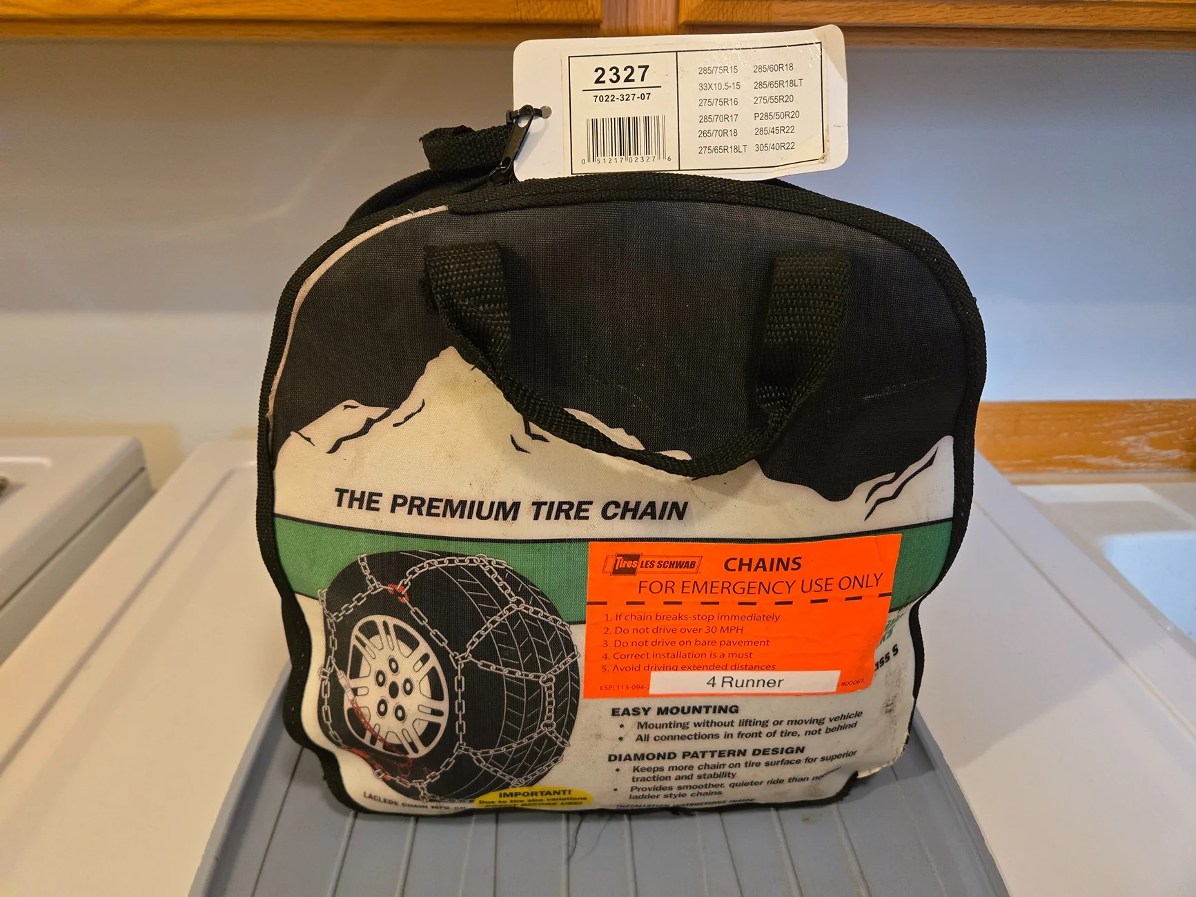 2025 4runner 6th gen Owners Manual says no snow chains on 265/70R18 tires.  Anyone use cables that will work without damaging? 20251012_094259