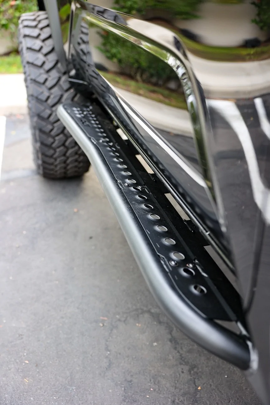 2025 4runner 6th gen RCI Full Skid Plates (Steel) + Rock Sliders Installed. Covers engine, transmission, transfer case, rear differential, gas tank RCI Full Skid Plates + Rock Sliders Installed on 2025 4Runner 6th Gen TRD Off-Road ORP 8