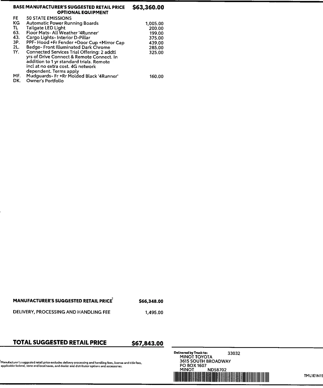 2025 4runner 6th gen My Journey for a new 6th gen Platinum 2025 4Runner Window Sticker (2025-10-13)