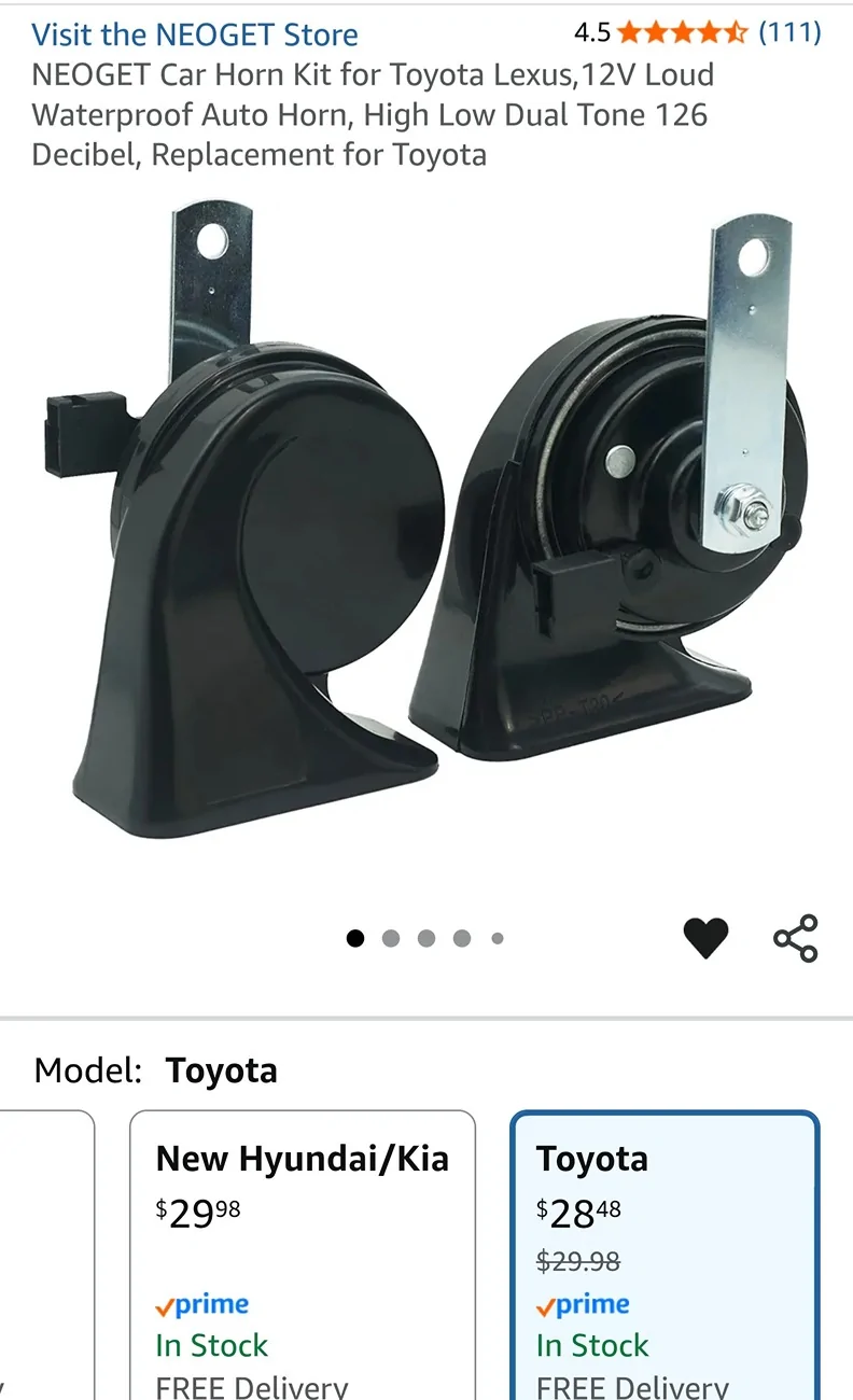 2025 4runner 6th gen 6th gen horn belongs on a Fiat? OEM or aftermarket upgrade options? 1000080971