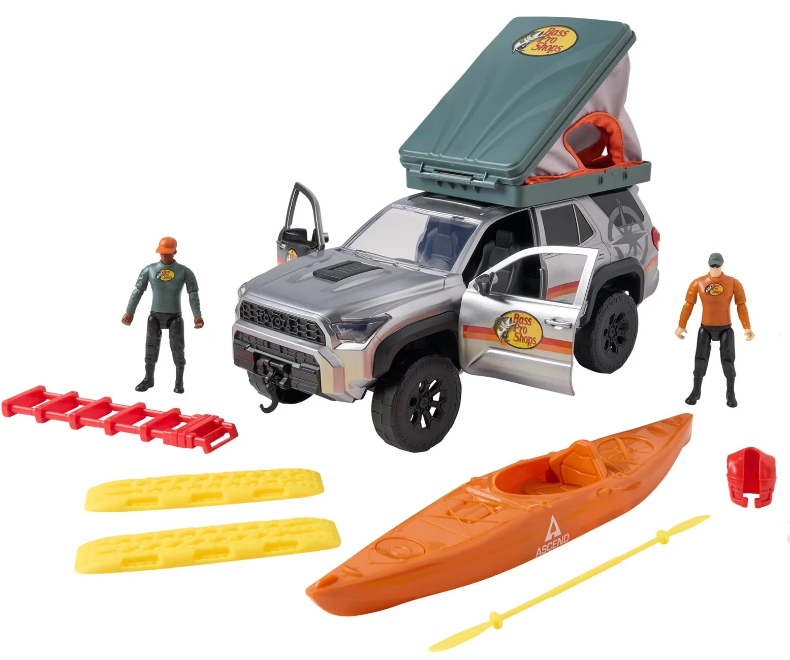 2025 4runner 6th gen Scale model toy 4Runner 6th gen by Bass Pro Shops (w/ RTT, Kayak, Recovery Boards) Scale model 4Runner 6th gen playset by Bass Pro Shops 1