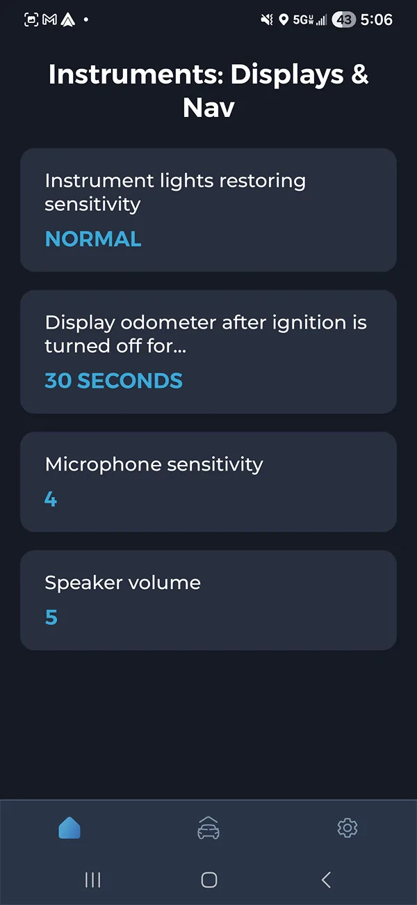 2025 4runner 6th gen Carista Options / Settings for 2025+ 4Runner 6th Gen (screenshots) 2025 4Runner 05
