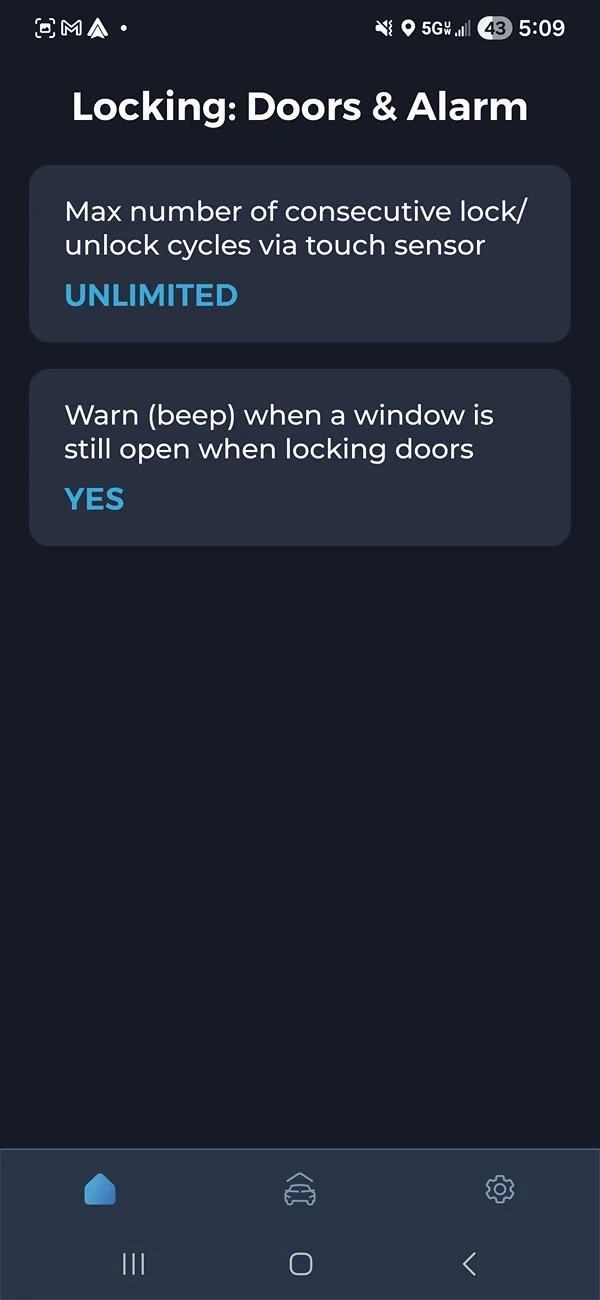 2025 4runner 6th gen Carista Options / Settings for 2025+ 4Runner 6th Gen (screenshots) 2025 4Runner 11