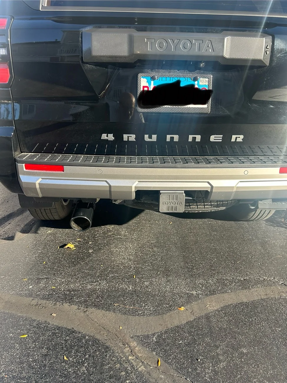 2025 4runner 6th gen Black Chrome Exhaust Tip from Tacoma / Tundra fits 2025+ 4Runner 6th gen (part number PT932-34221-02) IMG_7020