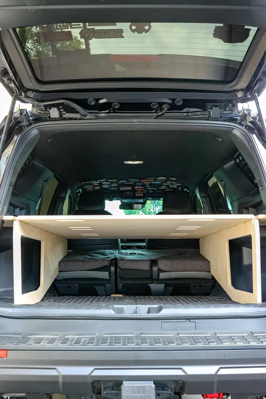 2025 4runner 6th gen BamBed sleeping bed platform installed in gas nonhybrid 2025 TRD ORP BamBed sleeping platform4