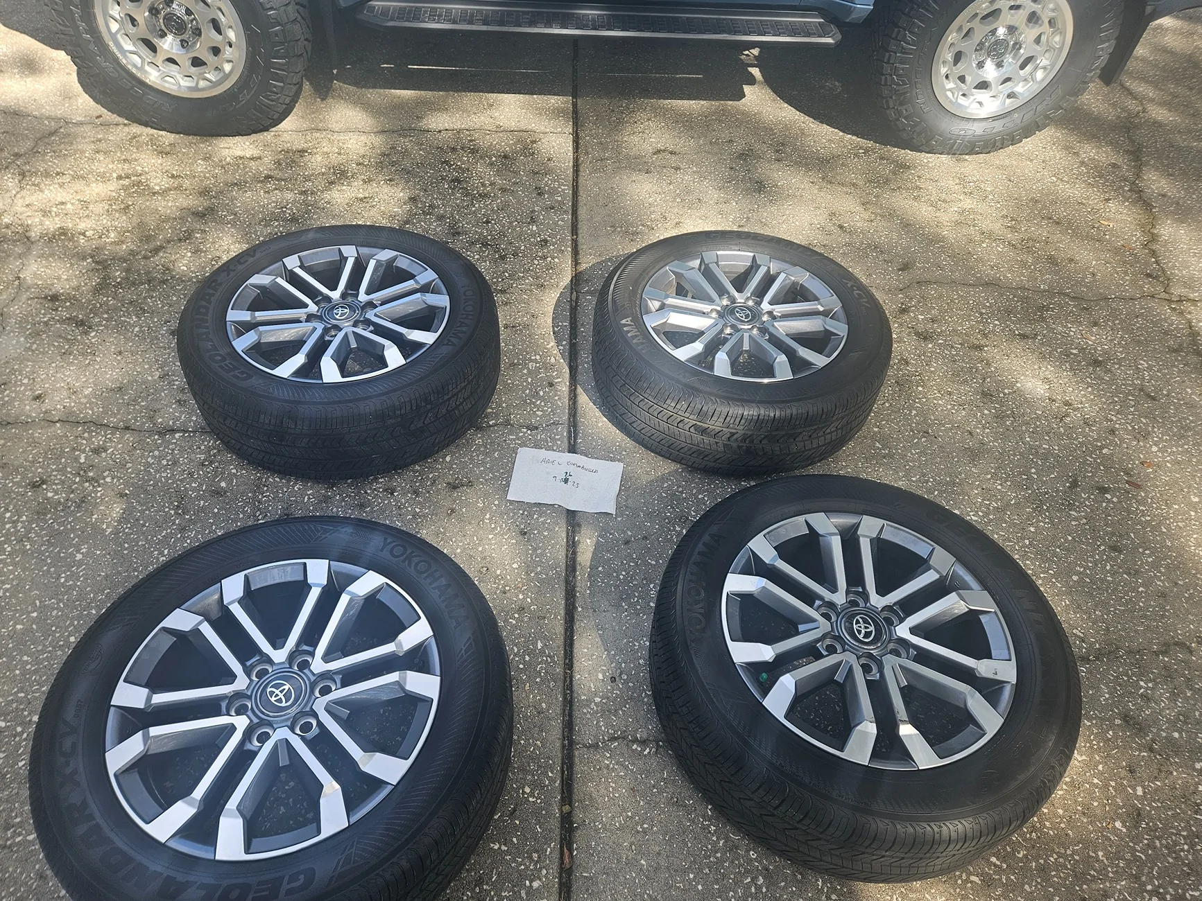 2025 4runner 6th gen FS Nearly New Stock 2025 Gen 6 4Runner Limited Wheels 20" Yokohama 20250926_160807