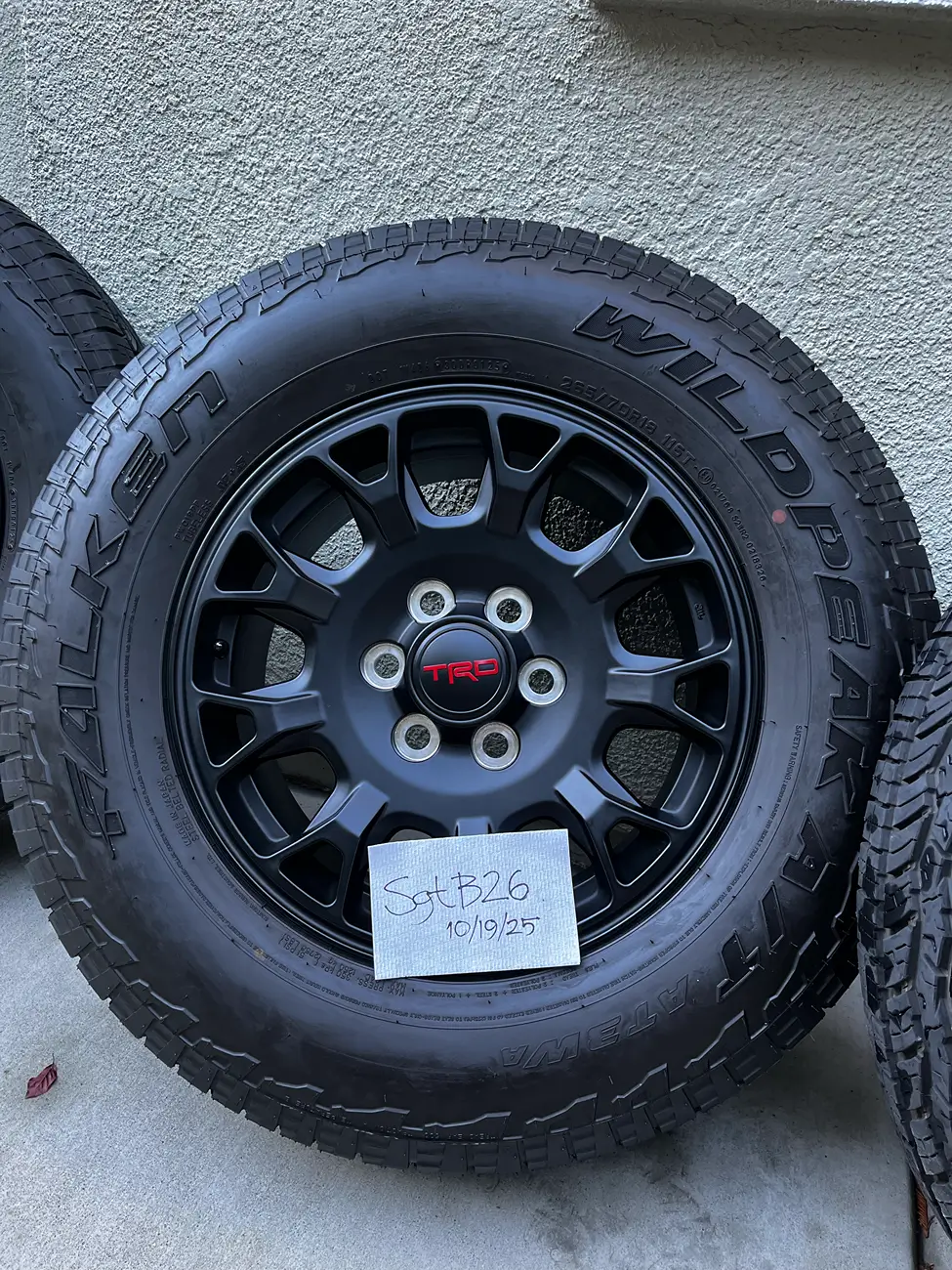 2025 4runner 6th gen WTS: TRD 18-In. Wheel: Flat Black/Falken Wildpeak AT3wA tempImageGlFasU