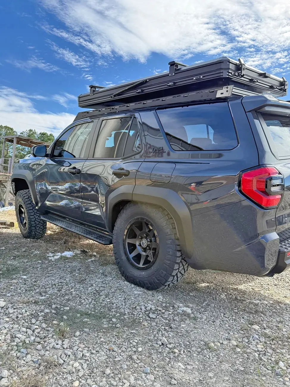 2025 4runner 6th gen Old Man Emu (OME) with Upper Control Arms (UCA), Icon +25 offset wheels, Nitto Trail Grappler 285/75/17, RTT on TRD ORP Old Man Emu (OME) with Upper Control Arms (UCA), Icon +25 offset wheels, Nitto Trail Grappler