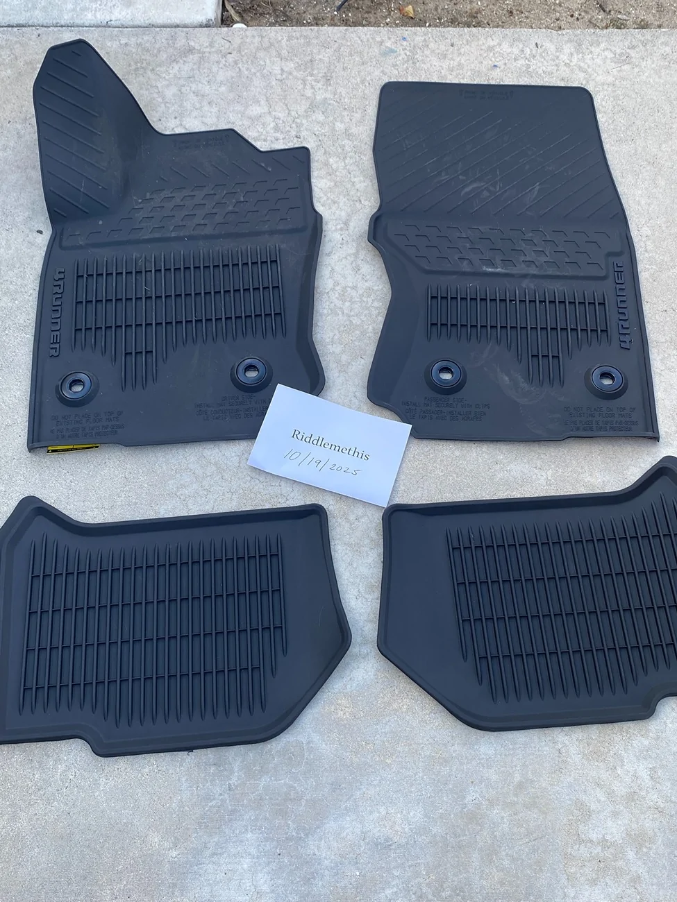 2025 4runner 6th gen TRD ORP (Hybrid) OEM All Weather mats IMG_0033