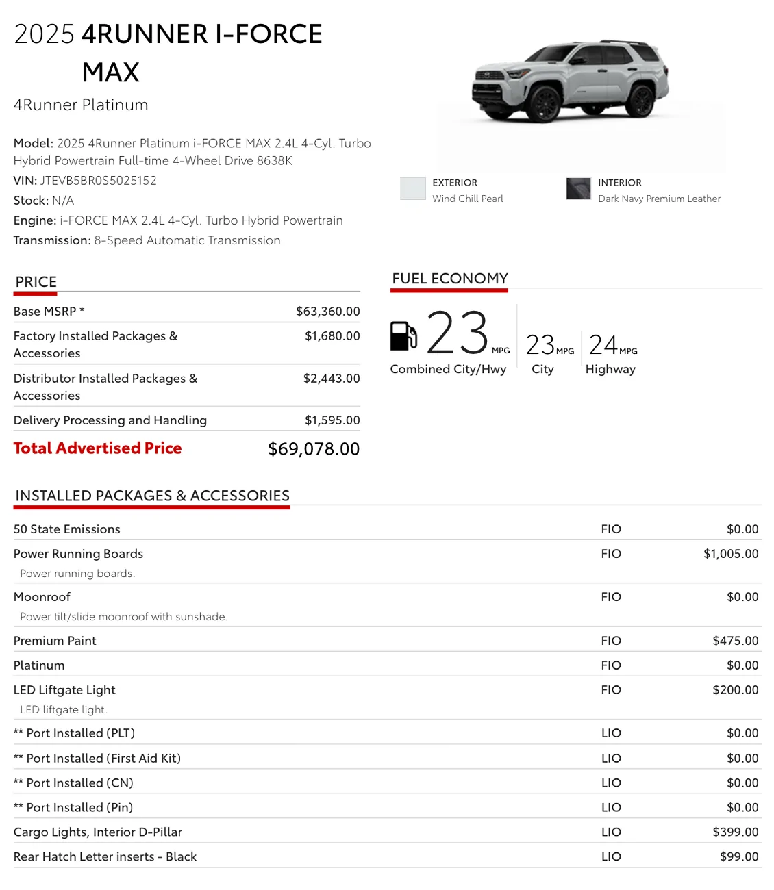 2025 4runner 6th gen Thoughts on this Platinum Spec Sheet? IMG_1878