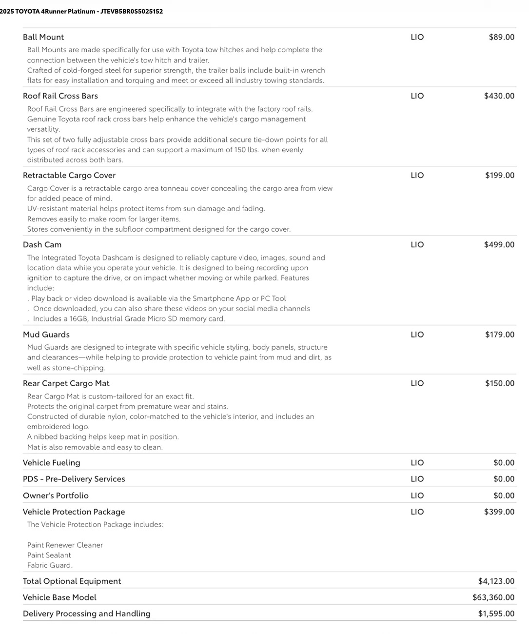 2025 4runner 6th gen Thoughts on this Platinum Spec Sheet? IMG_1879