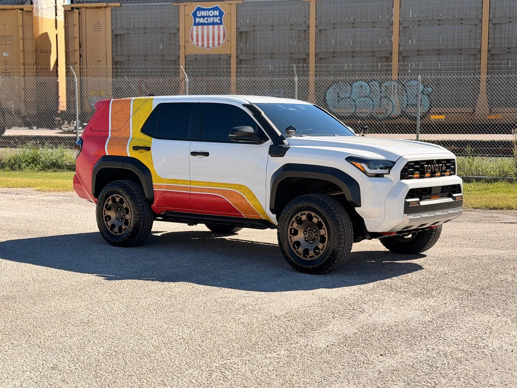 2025 4runner 6th gen 6th Gen 4Runner Trailhunter in TRD Racing Colors Stripes (tri-color vinyl livery) IMG_1515