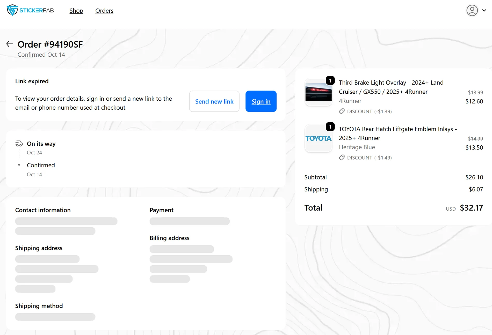 2025 4runner 6th gen Stickerfab sponsor ship time 1762997682856-h9