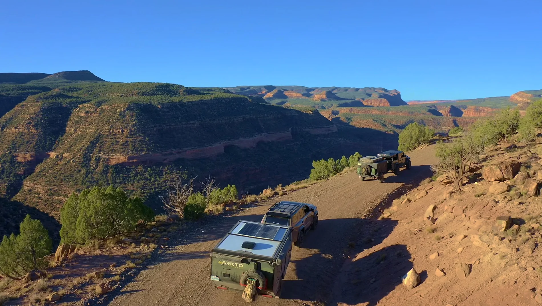 2025 4runner 6th gen Carnage on Rimrocker Trail: TRD Pro towing 4400 pound Arkto Overland Camper IMG_1931