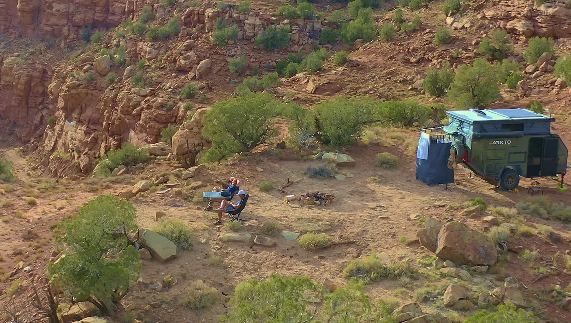 2025 4runner 6th gen Carnage on Rimrocker Trail: TRD Pro towing 4400 pound Arkto Overland Camper IMG_1924