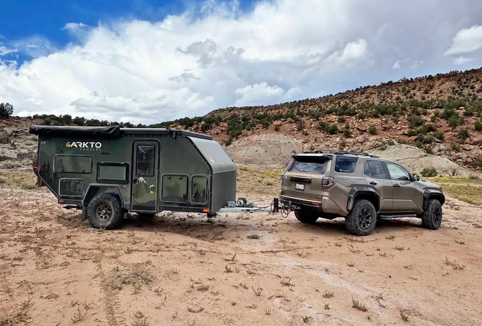 2025 4runner 6th gen Carnage on Rimrocker Trail: TRD Pro towing 4400 pound Arkto Overland Camper 24579-a90ee468daca585a9a9fe02f115f53