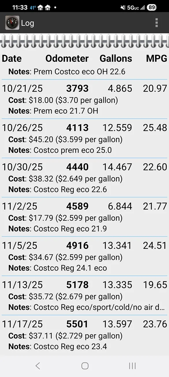 2025 4runner 6th gen Hybrid Real World MPG (iForce Max) - post your model, specs, general driving conditions, results: Screenshot_20251119_113307_FillU