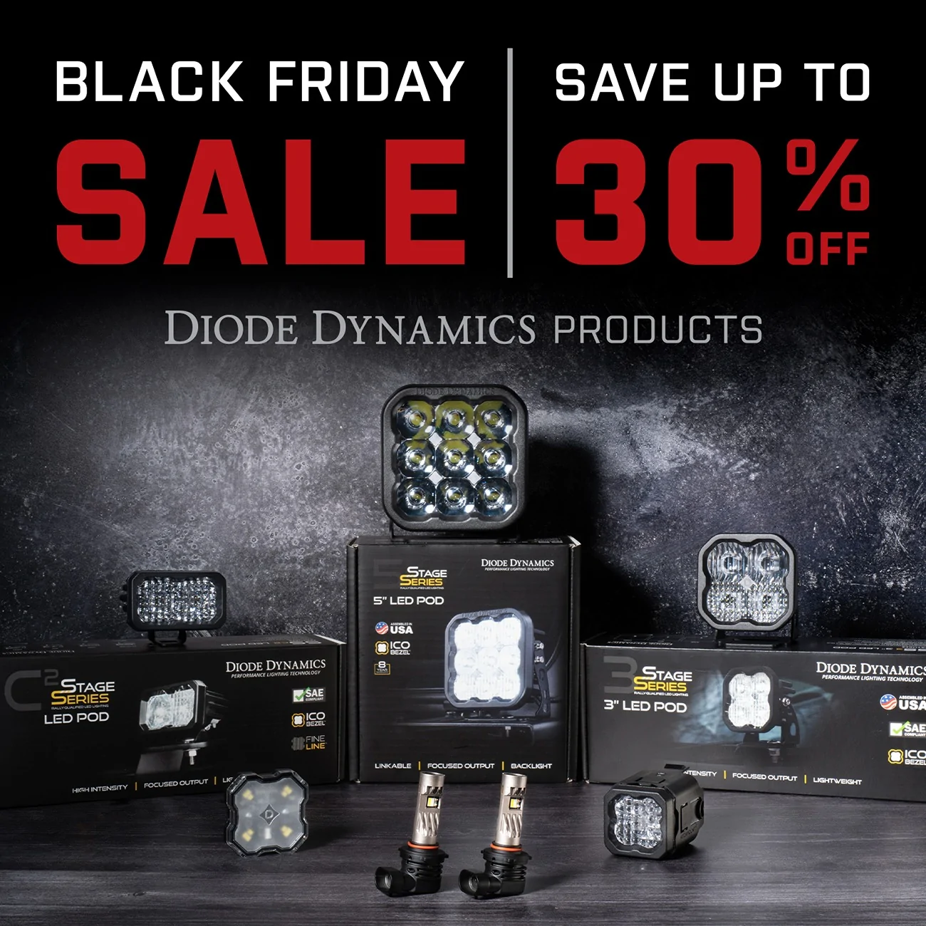 2025 4runner 6th gen Diode Dynamics Black Friday Sale DD Black Friday Sale - Ambassador Graphic - Square - All Products 1