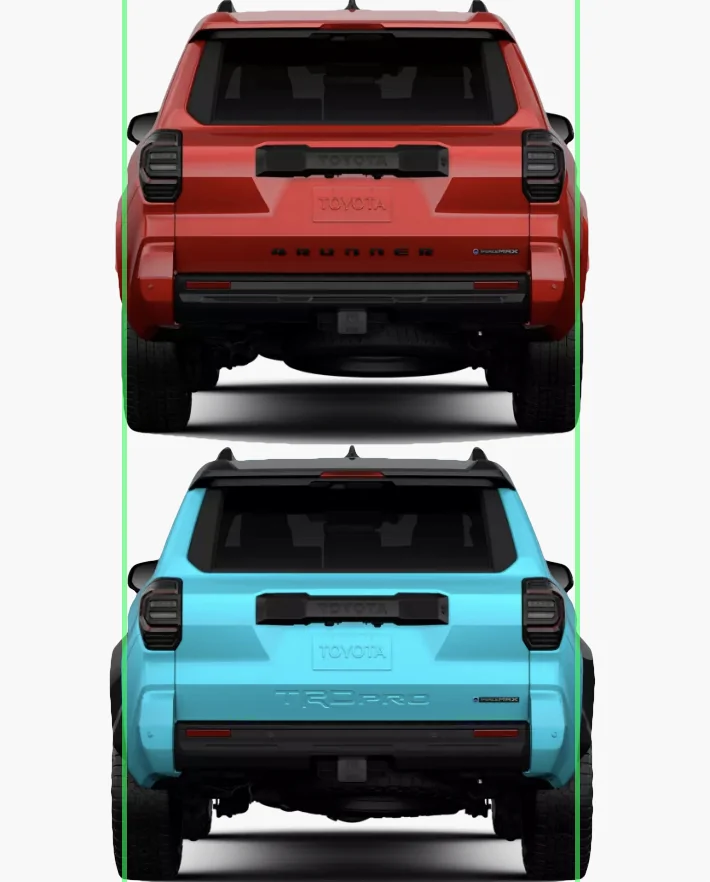 2025 4runner 6th gen Will the TRD Pro fit in your garage? Real world dimensions. Width Comparison - Rear